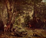 Gustave Courbet Rehbock im Wald oil painting artist
